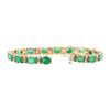 Image 3 : 14KT Rose Gold 17.62 ctw Emerald and Diamond Bracelet