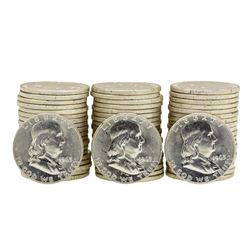 Lot of (3) Rolls of (20) 1963-D Brilliant Uncirculated Franklin Half Dollars