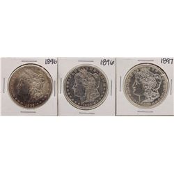 Lot of 1896, 1896 & 1897 $1 Morgan Silver Dollar Coins