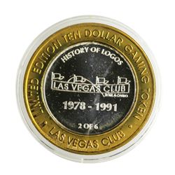 .999 Silver Las Vegas Club $10 Casino Limited Edition Gaming Token