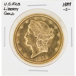 1899-S $20 Liberty Head Double Eagle Gold Coin