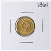 Image 1 : 1861 $2 1/2 Liberty Head Quarter Eagle Gold Coin