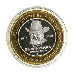 .999 Silver Sam's Town Las Vegas $10 Casino Limited Edition Gaming Token