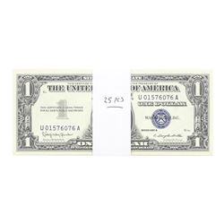 Lot of (25) Consecutive 1957B $1 Silver Certificate Notes Uncirculated