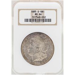 1885-O $1 Morgan Silver Dollar Coin NGC MS64