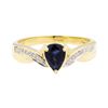 Image 2 : 18KT Yellow Gold 0.80 ctw Sapphire and Diamond Ring