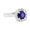 18KT White Gold 2.99 ctw Sapphire and Diamond Ring
