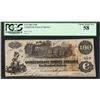 Image 1 : 1862 $100 Confederate States of America Note T-39 PCGS Choice About New 58