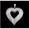 10KT White Gold 0.50 ctw Heart Shape Pendant