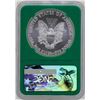 Image 2 : 2017 $1 American Silver Eagle Coin NGC MS70 Early Releases Green Core