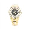 Image 3 : Mens 18KT Yellow Gold Rolex Crown Collection Style Watch with Diamonds