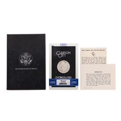 1880-CC $1 Morgan Silver Dollar Coin w/ Box GSA & COA NGC MS62