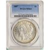 Image 1 : 1887 $1 Morgan Silver Dollar Coin PCGS MS64