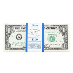 Pack of (100) Consecutive 1963B $1 Federal Reserve Notes