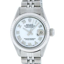 Rolex Ladies Stainless Steel Mother Of Pearl 26MM Datejust Watch