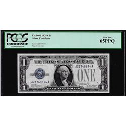 1928A $1 Funnyback Silver Certificate Note Fr.1601 PCGS Gem New 65PPQ