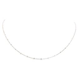 18KT White Gold 0.50 ctw Diamonds By The Yard Necklace