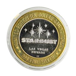 .999 Silver Stardust Resort Las Vegas, Nevada $10 Casino Limited Edition Gaming