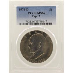 1976-D Eisenhower Dollar PCGS MS66