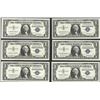 Image 1 : Lot of (6) 1957 $1 Silver Certificate Notes