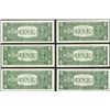 Image 2 : Lot of (6) 1957 $1 Silver Certificate Notes
