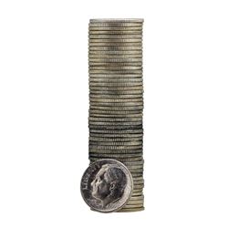 Roll of (50) 1960 Brilliant Uncirculated Roosevelt Dimes