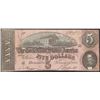 Image 1 : 1864 $5 Confederate States of America Note
