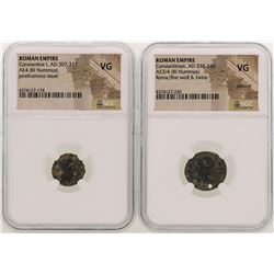 Constantine I & Constantinian AD 307-340 Ancient Roman Empire Coins NGC VG