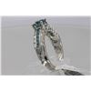 Image 6 : 1.06 ctw Blue and White Diamond Ring - 14KT White Gold