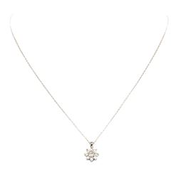 0.40 ctw Diamond Pendant with Chain - 14KT White Gold