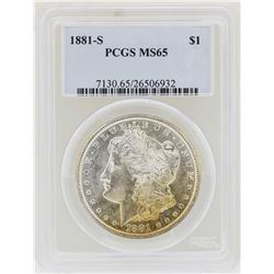 1881-S $1 Morgan Silver Dollar Coin PCGS MS65