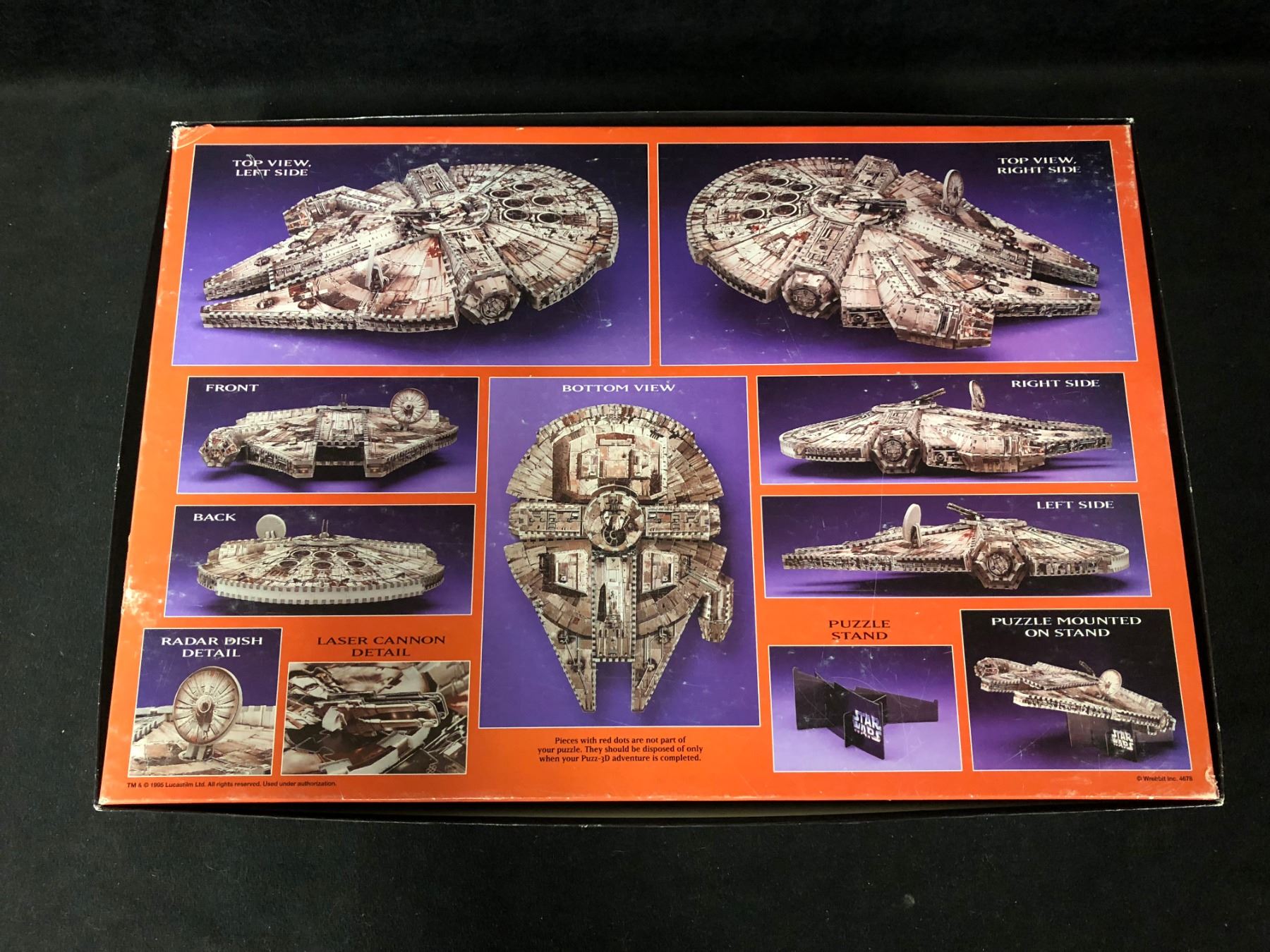 Vintage 1995 Star Wars Millennium Falcon 3d Puzzle Nib Unopened