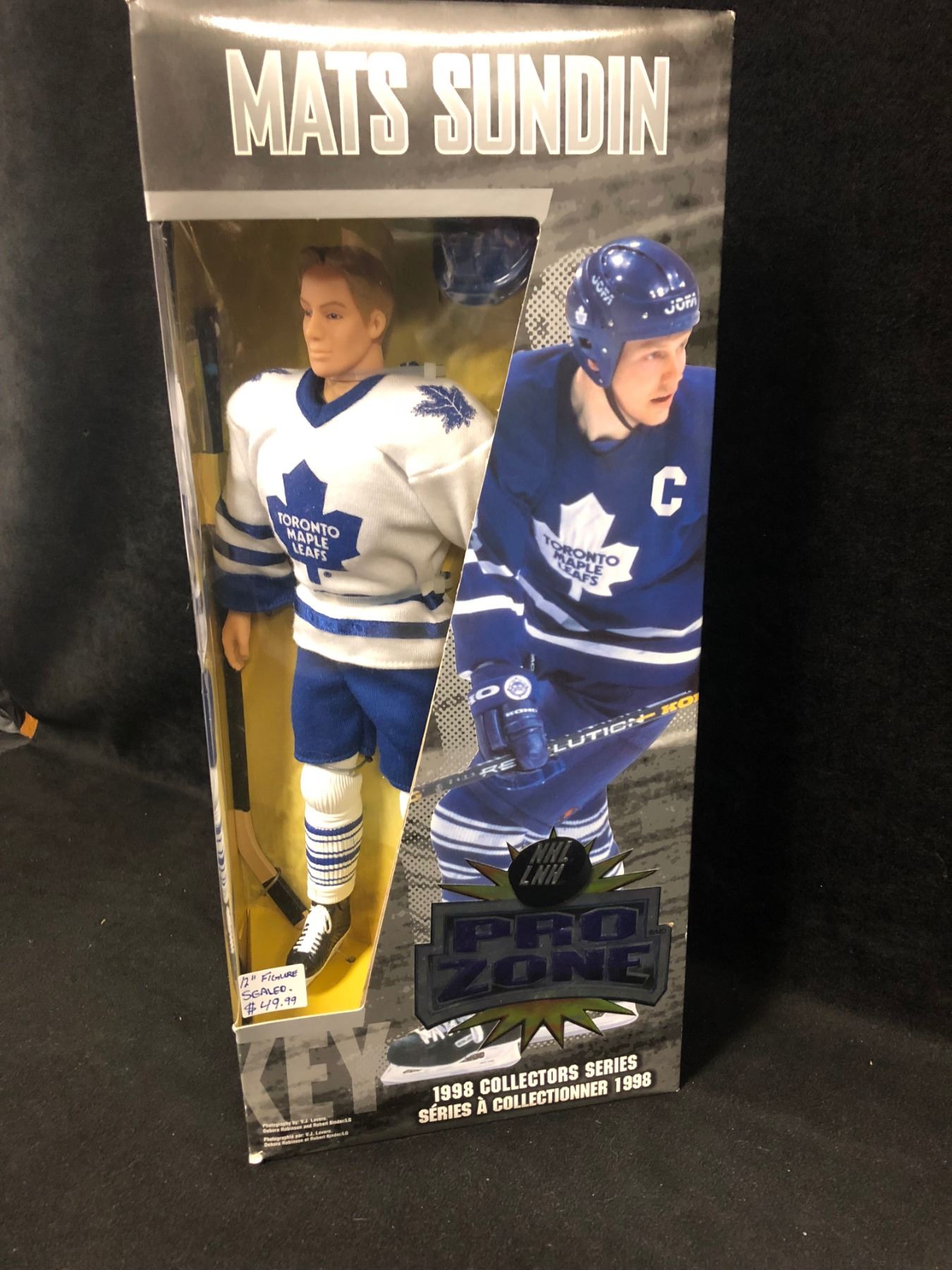 1998 COLLECTOR SERIES NHL PRO ZONE MATS SUNDIN 12" FIGURE (SEALED)