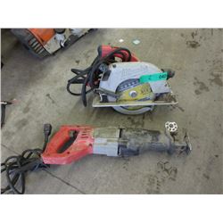 Milwaukee Skill Saw & Reciprocating Saw