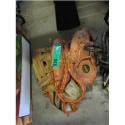 2 Baseball Gloves - Left & Right Hand