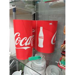 2 Corrugated Cardboard Coca-Cola Banners