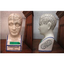Glazed Ceramic Phrenology Head