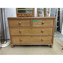 Antique 4 Drawer Pine Dresser - Circa 1860