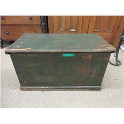 Antique Painted Pine Dovetailed Blanket Chest