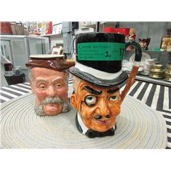 2 Hand Painted Character Mugs