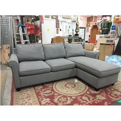 86" Upholstered Sofa with Chaise End