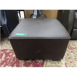 New Brown Bonded Leather Ottoman