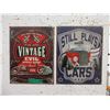 Image 1 : 2 New Tin Signs with Vintage Car Images