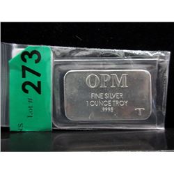 1 Oz. Ohio Precious Metals .9995 Silver Bar