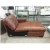Image 1 : New Brown Leather Sectional Chaise End