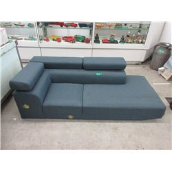 New Blue Fabric Upholstered Sofa - No Legs