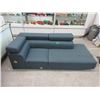 Image 1 : New Blue Fabric Upholstered Sofa - No Legs