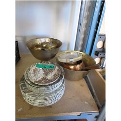 Brass Punch Set (Trench Art) & Dishes