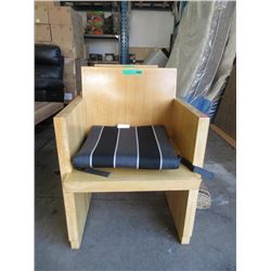 Vintage Wood Single Church Seat