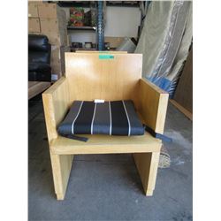 Vintage Wood Single Church Seat